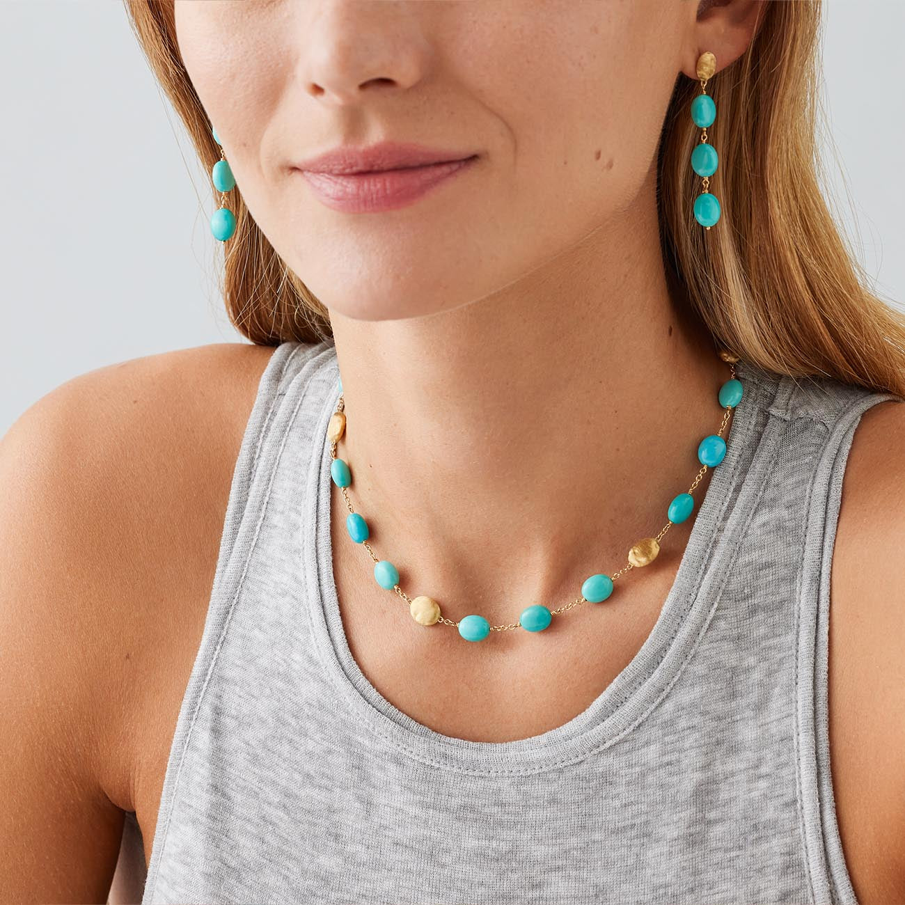 Marco Bicego Siviglia Turquoise and Gold Bead Necklace