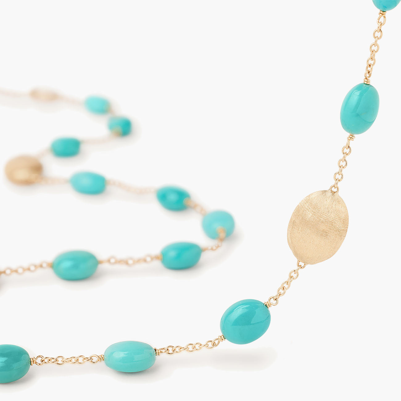 Marco Bicego Long Siviglia Turquoise and Gold Necklace