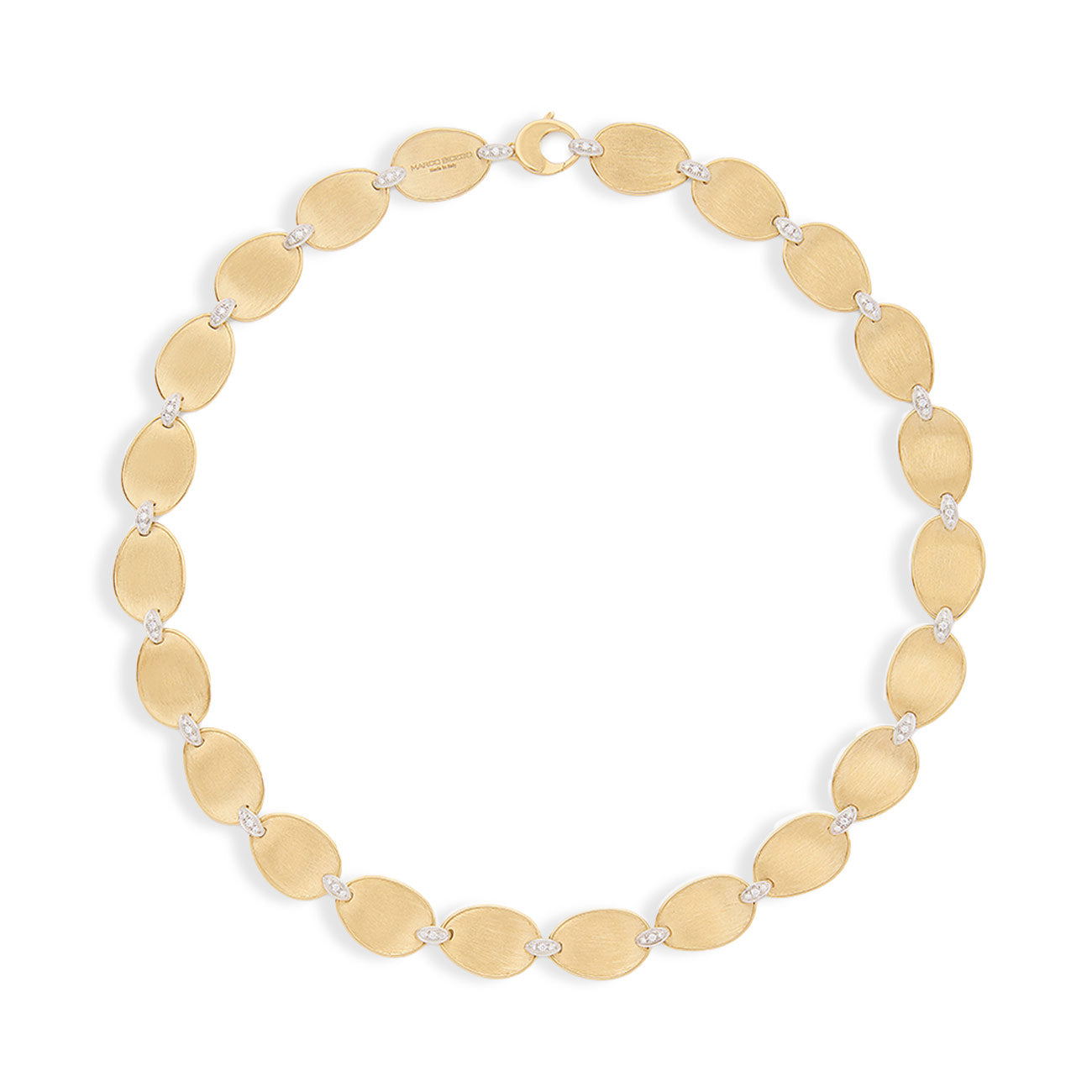 Marco Bicego Lunaria Yellow Gold Diamond Station Necklace