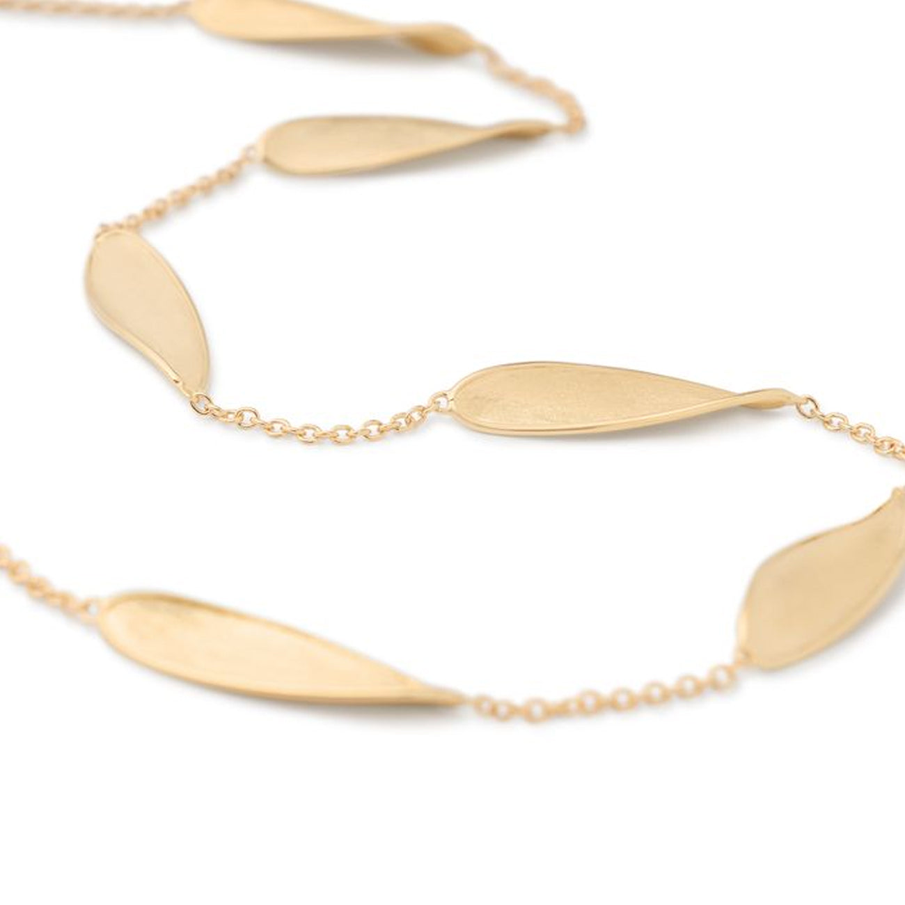 Marco Bicego Lunaria Twist Gold Leaf Long Necklace