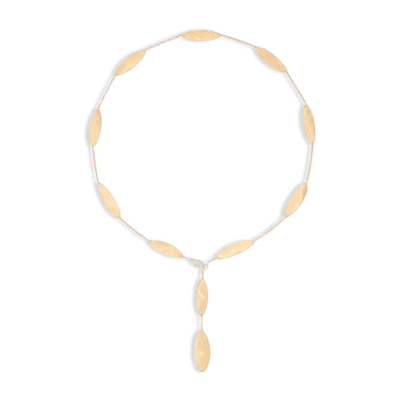 Marco Bicego Lunaria Twist Gold Leaf Y Necklace