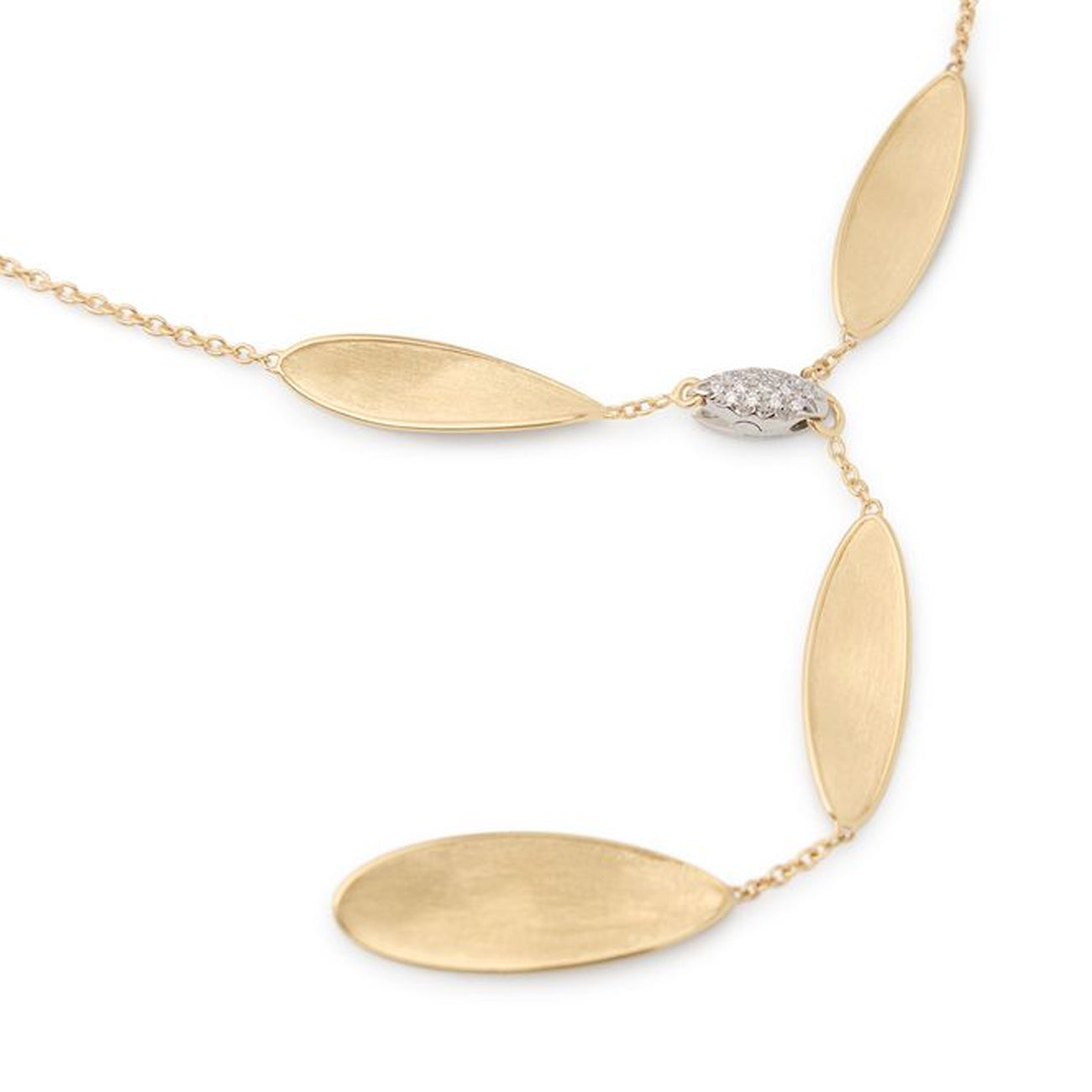 Marco Bicego Lunaria Twist Gold Leaf Y Necklace