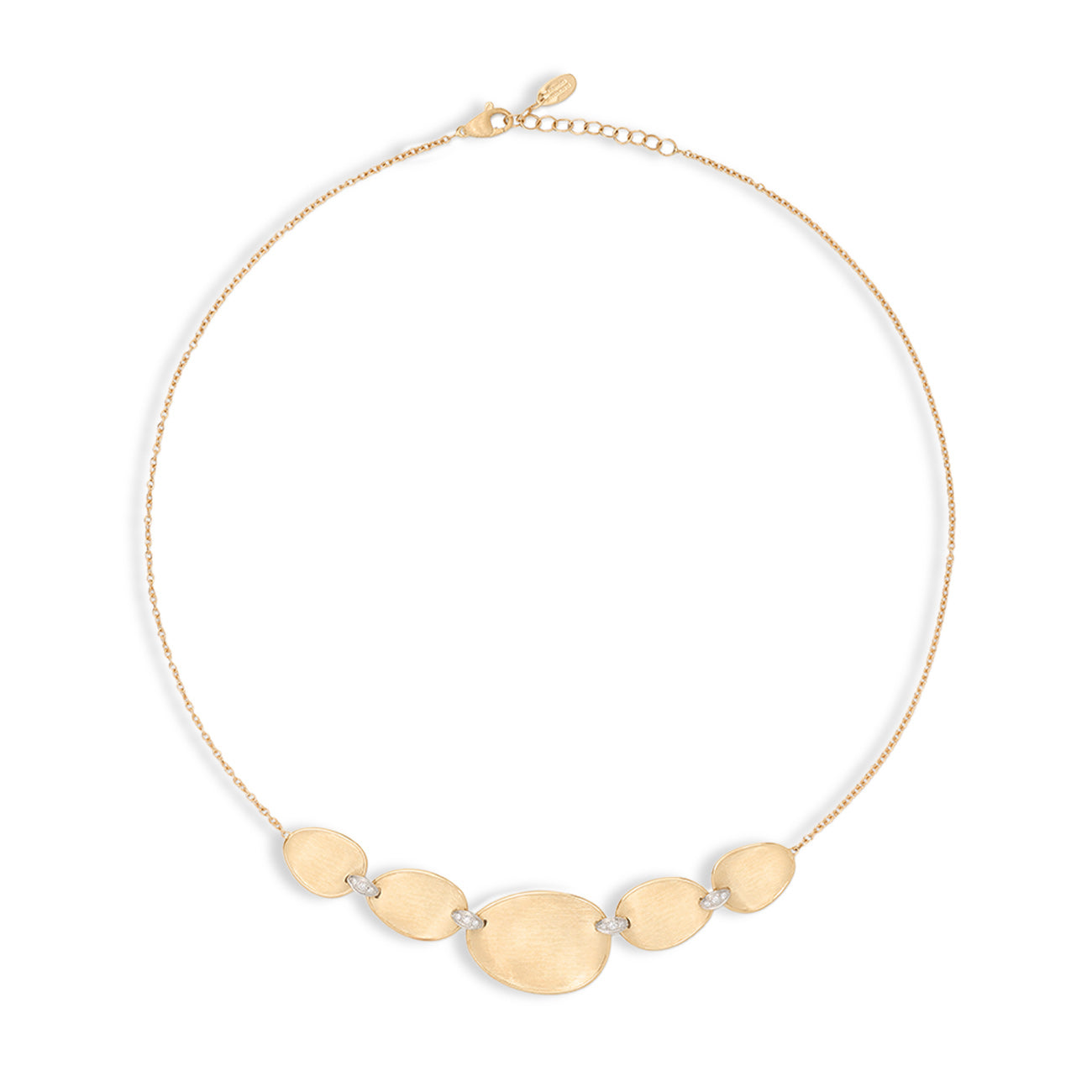 Marco Bicego Lunaria Yellow Gold Graduated Diamond Necklace