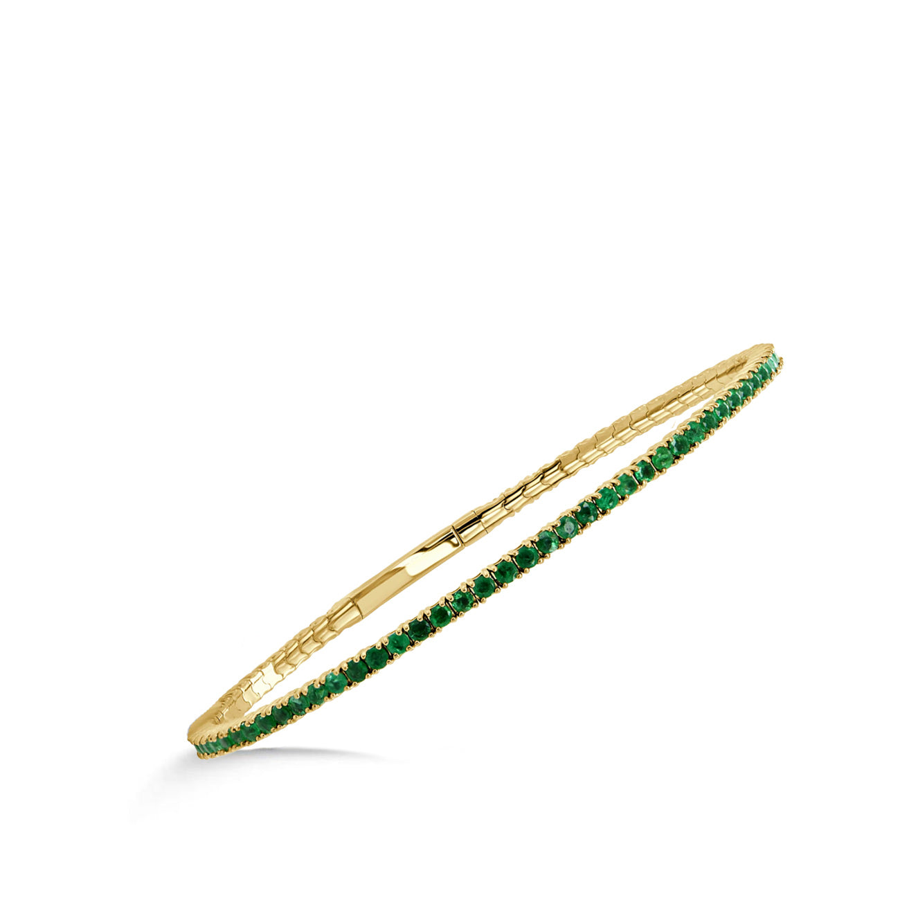 Emerald Flexible Bangle Bracelet