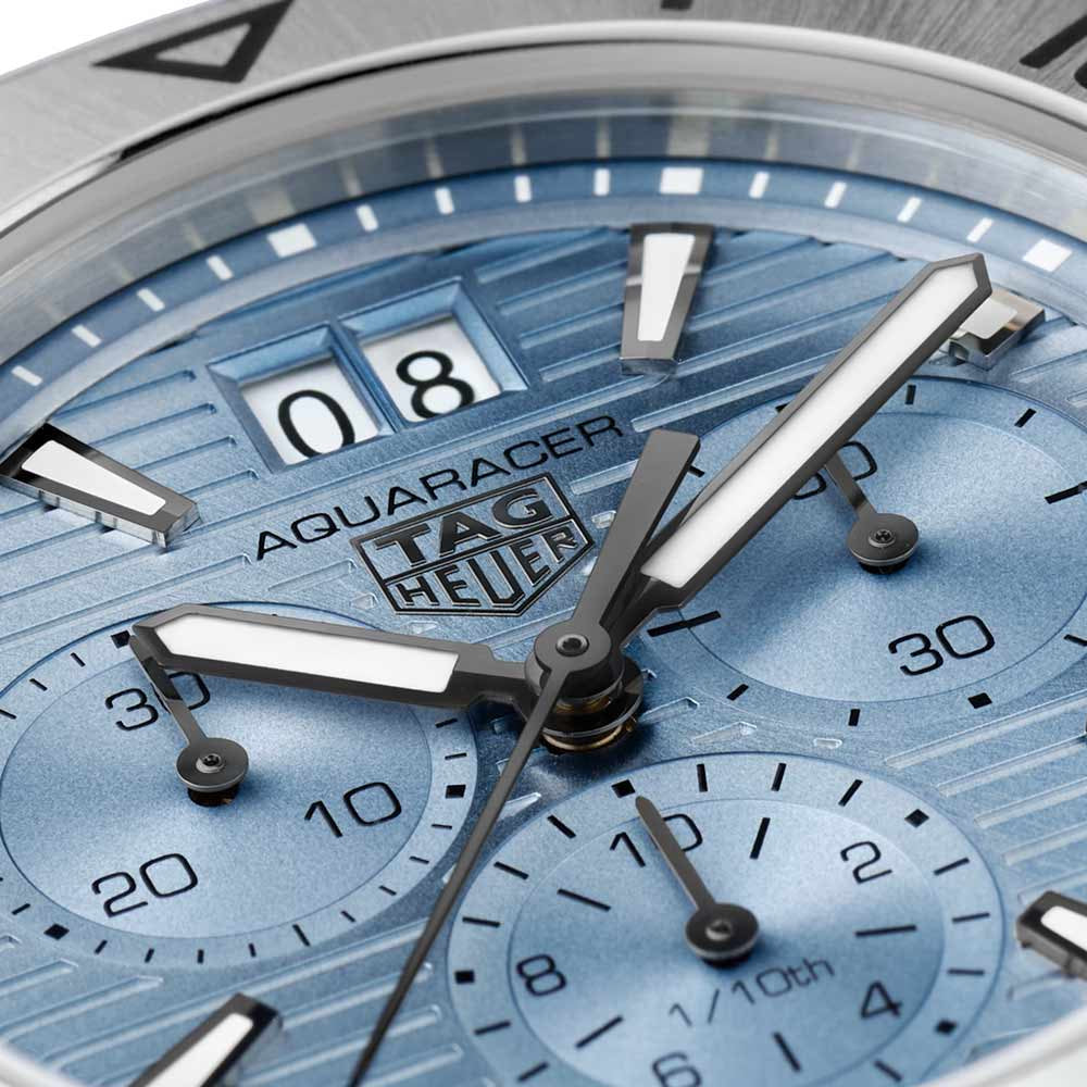 TAG Heuer Aquaracer Professional 200 Date Stainless Steel Chronograph Blue Dial Watch - 40mm