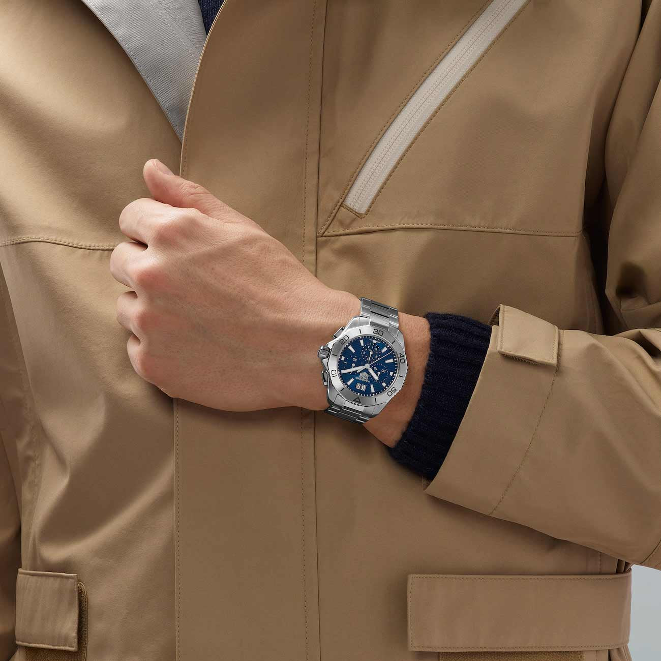 TAG Heuer Aquaracer Professional 200 Stainless Steel Chronograph Blue Dial Watch - 40mm