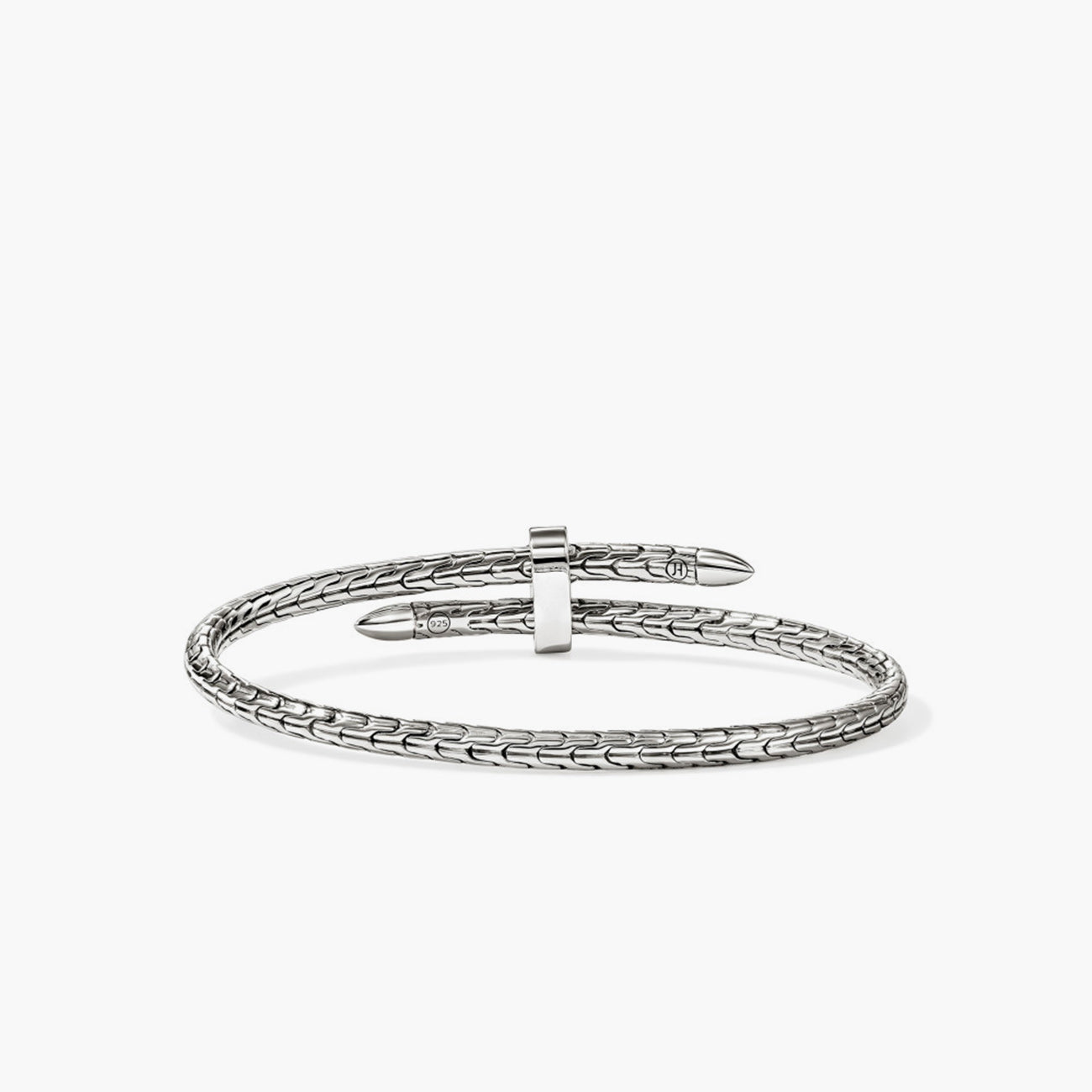 John Hardy Spear Slim Diamond Flex Cuff in Sterling Silver