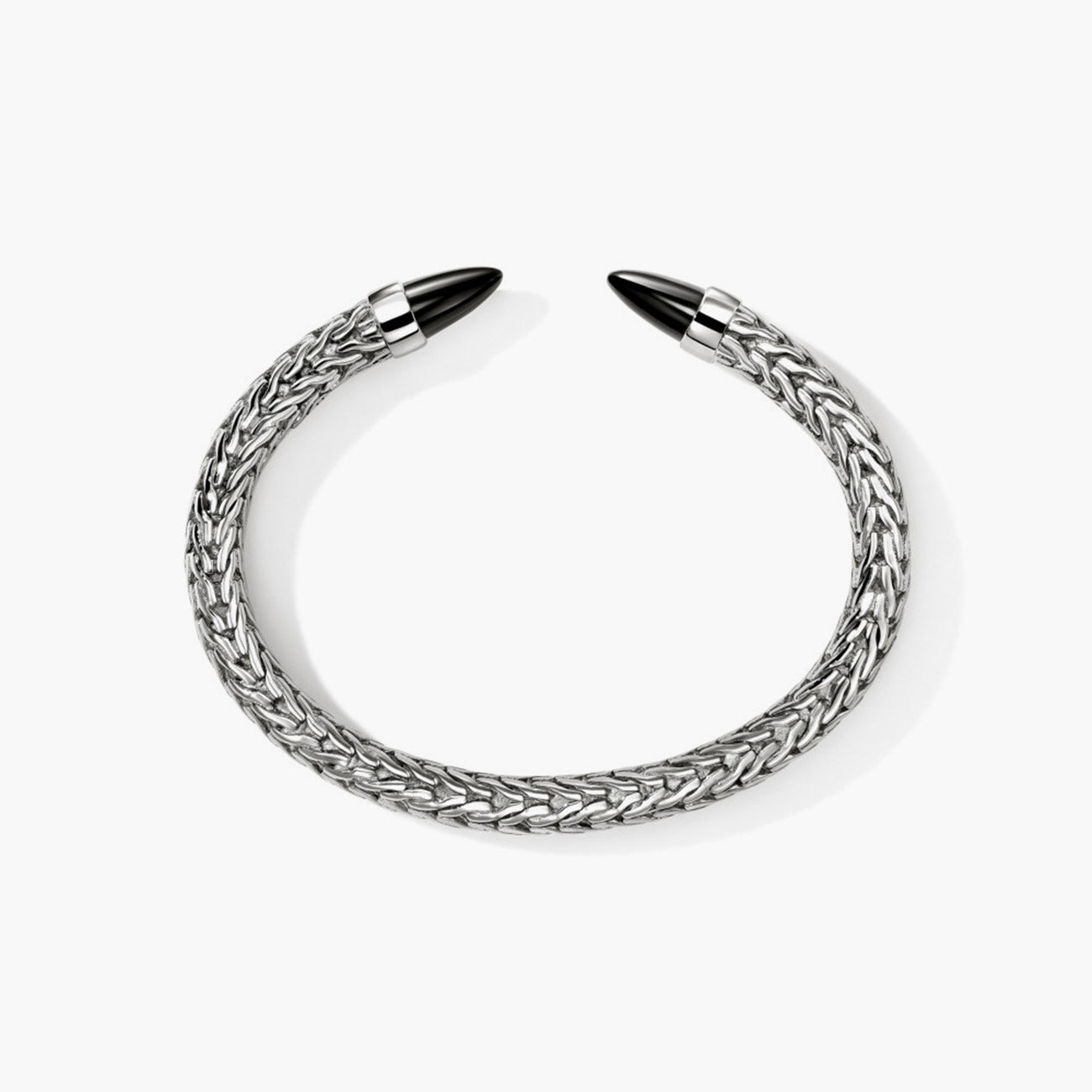 John Hardy Spear 50 Black Onyx Silver Flex Cuff