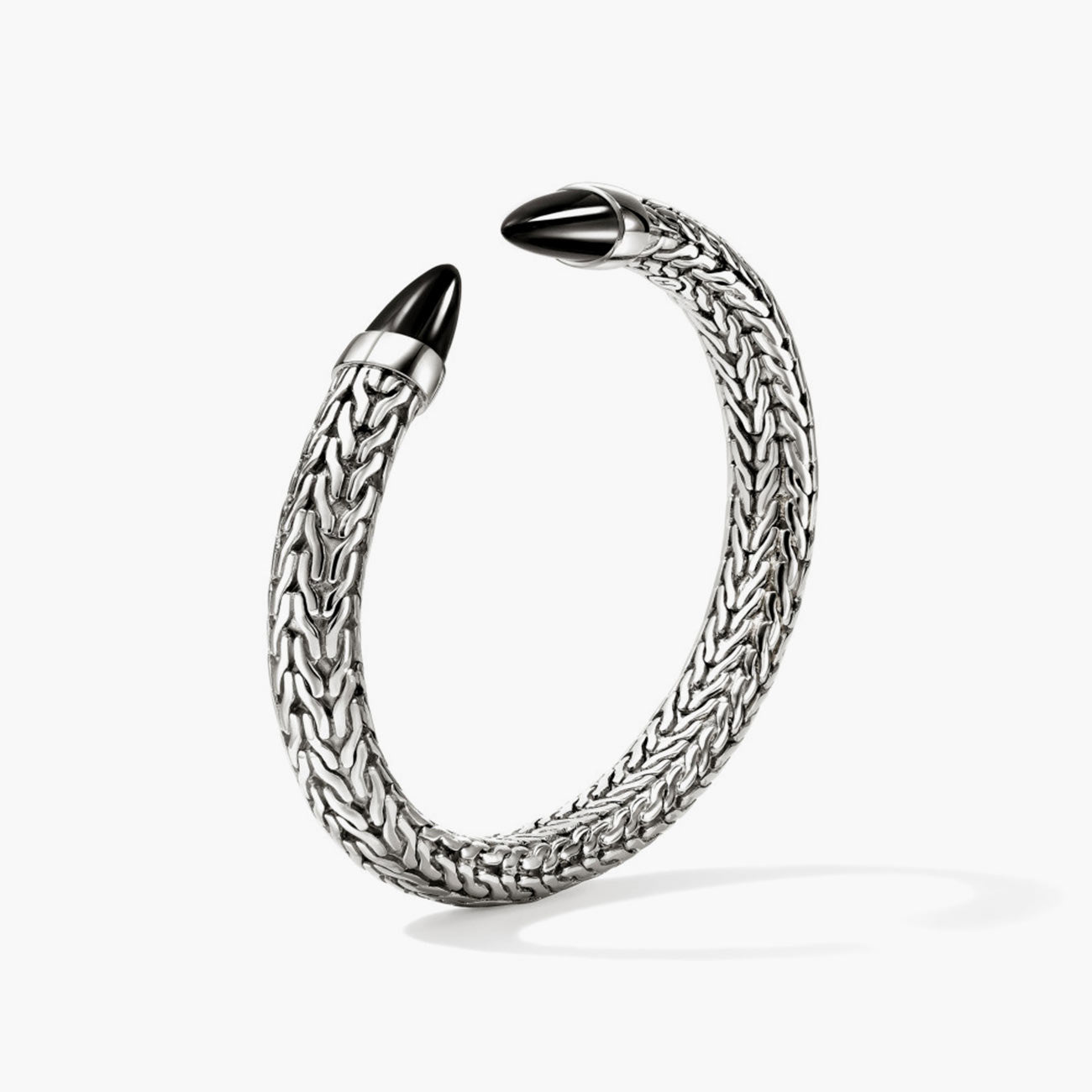 John Hardy Spear 50 Black Onyx Silver Flex Cuff