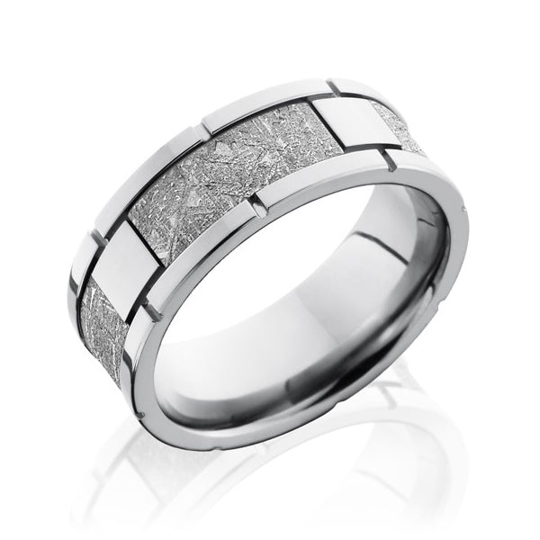 Lashbrook Meteorite Cobalt Chrome 8mm Flat Band