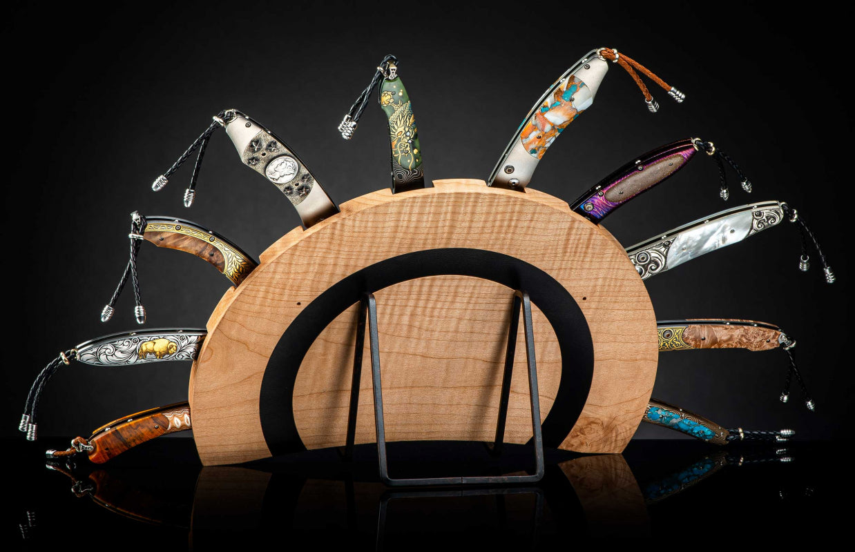 William Henry Maple Collector Knife Rack