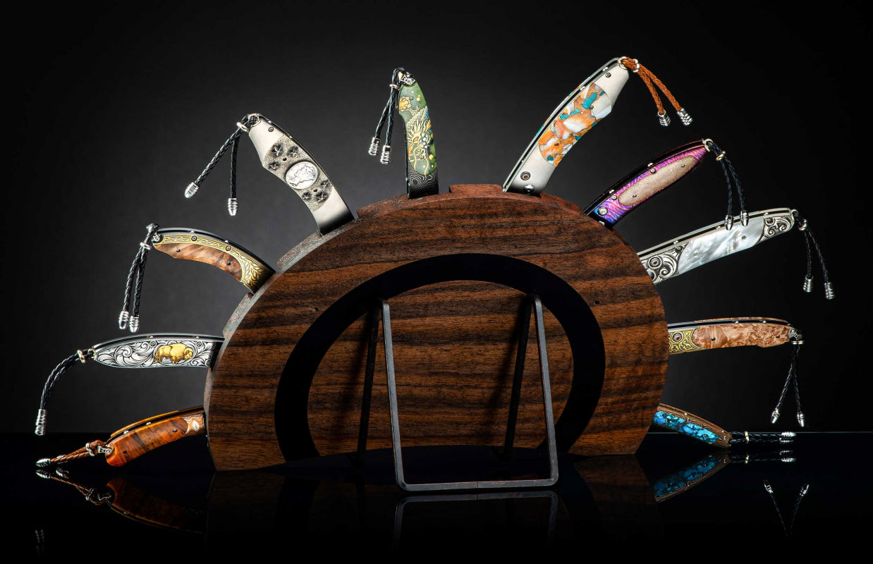 William Henry Walnut Collector Knife Rack