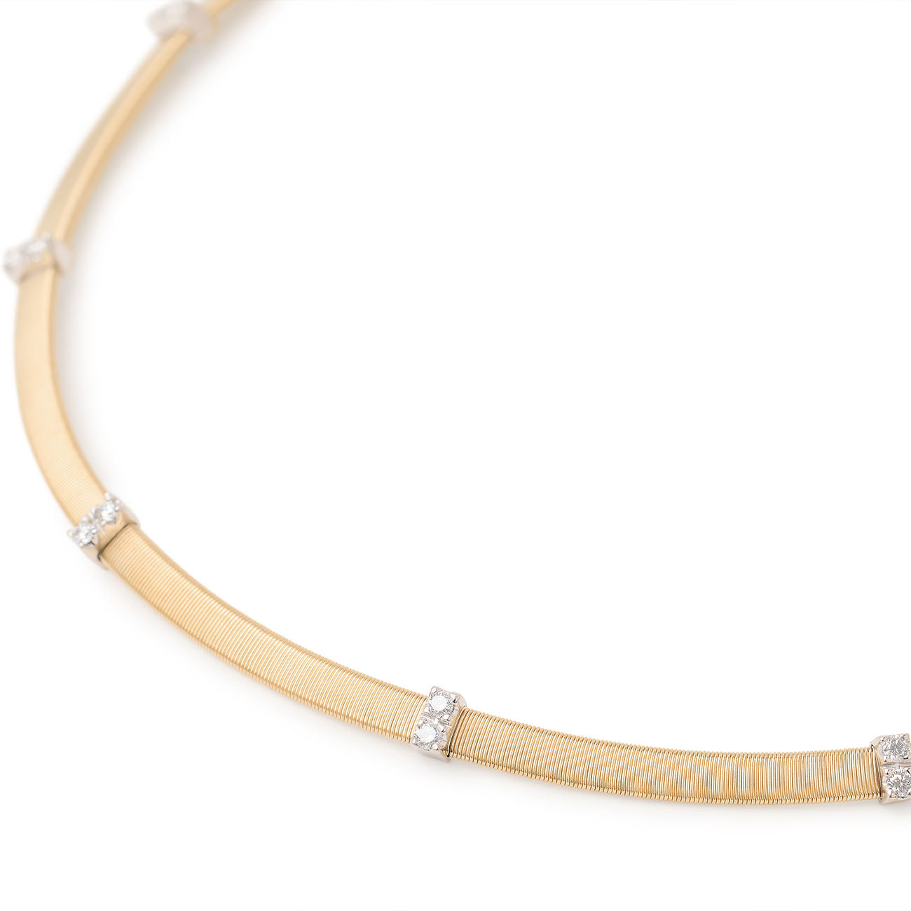 Marco Bicego Masai Gold and Diamond 5 Station Necklace