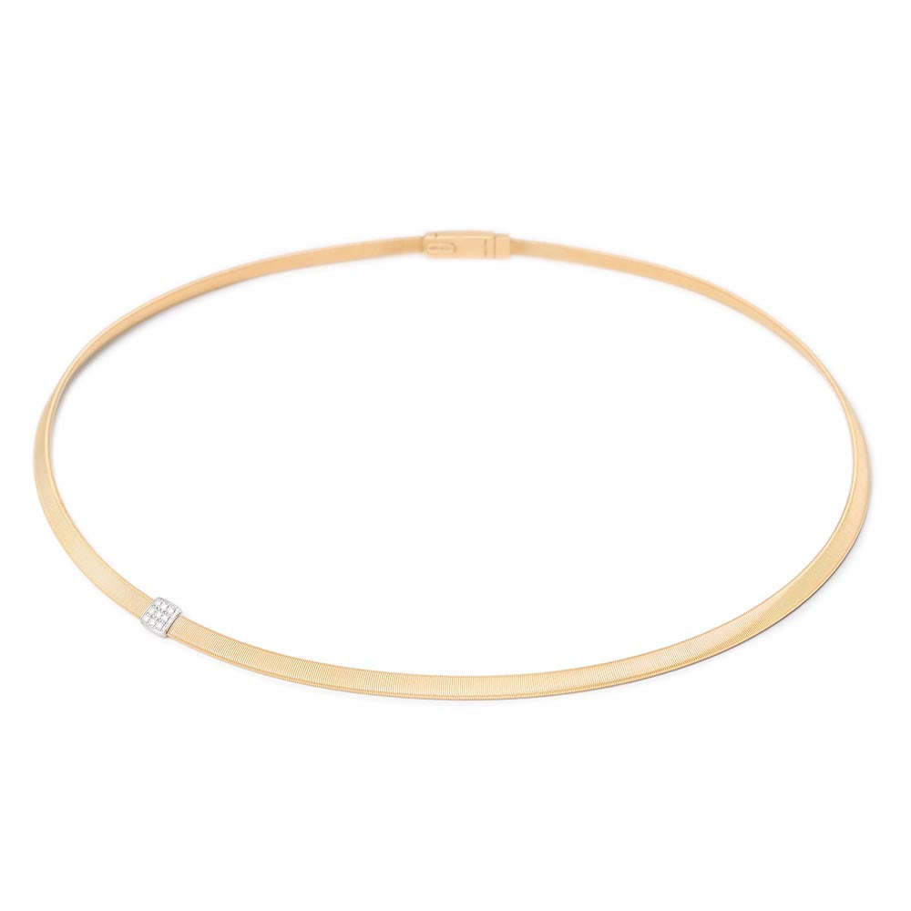 Marco Bicego Masai Yellow Gold Single Station Diamond Necklace