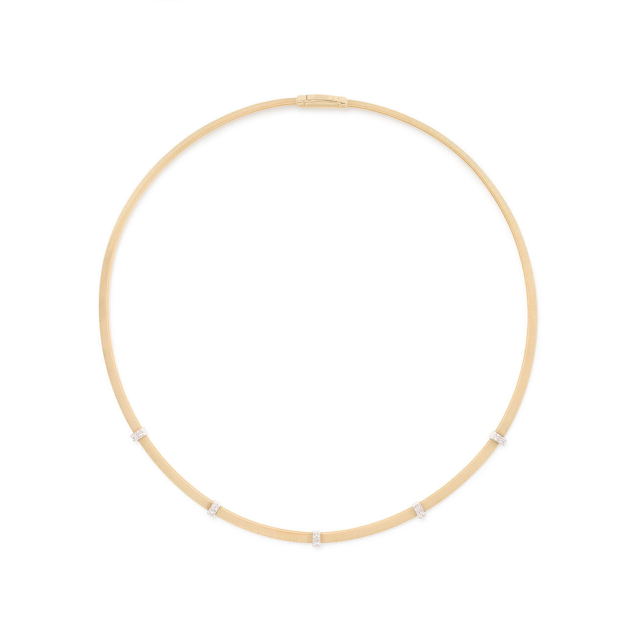 Marco Bicego Masai Gold and Diamond 5 Station Necklace