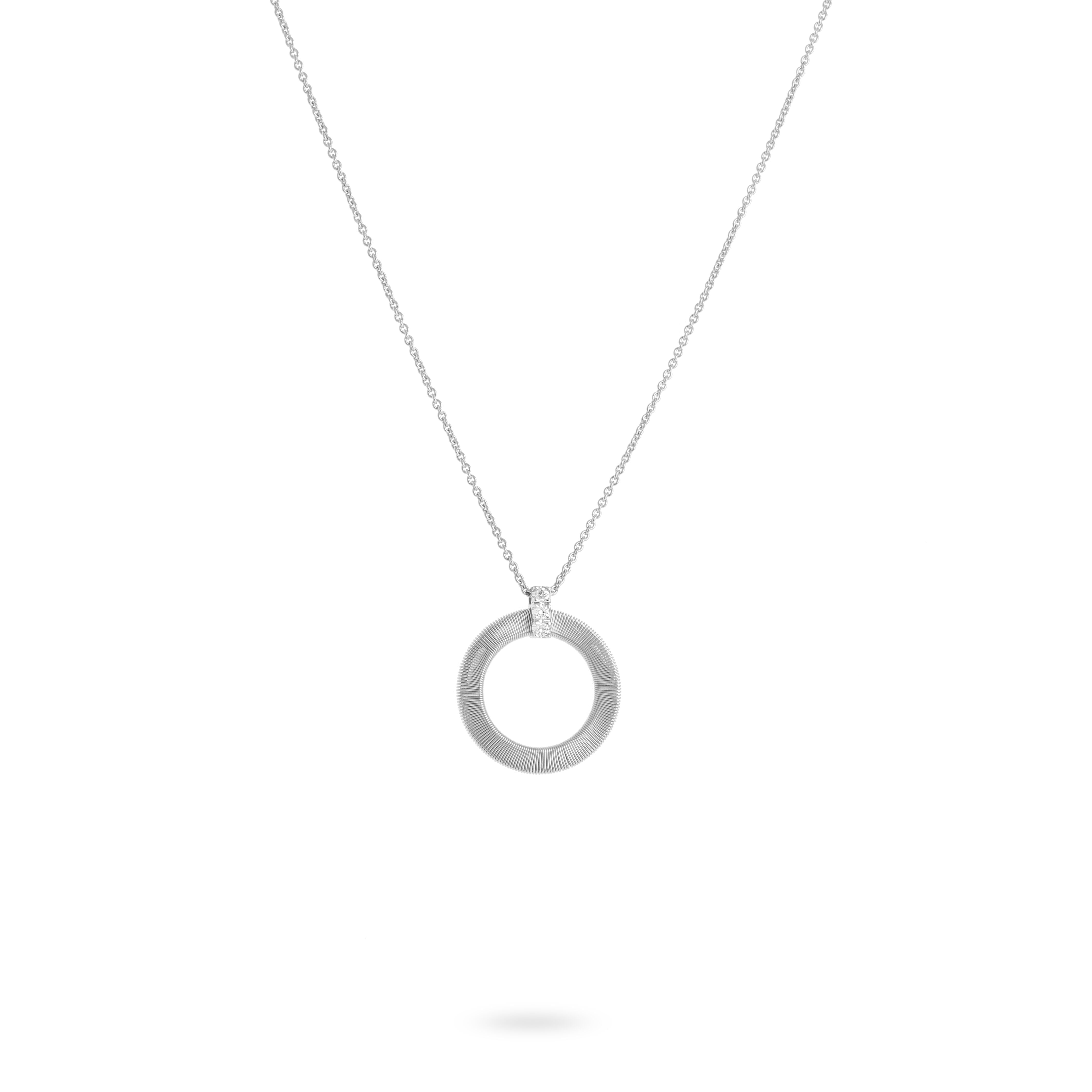 Marco Bicego Masai 18K White Gold Circle Pendant