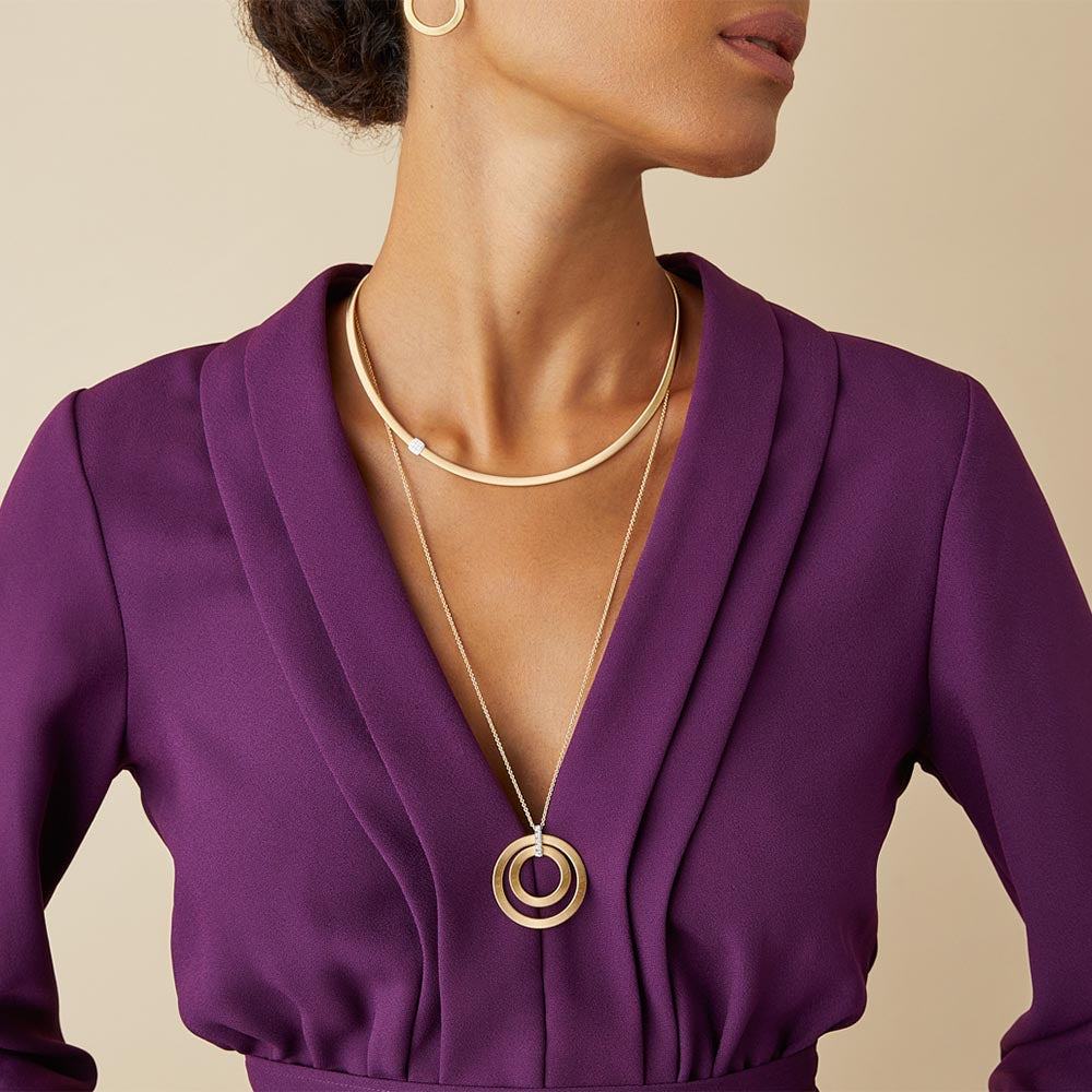 Marco Bicego Masai 18K Yellow Gold Double Circle Pendant