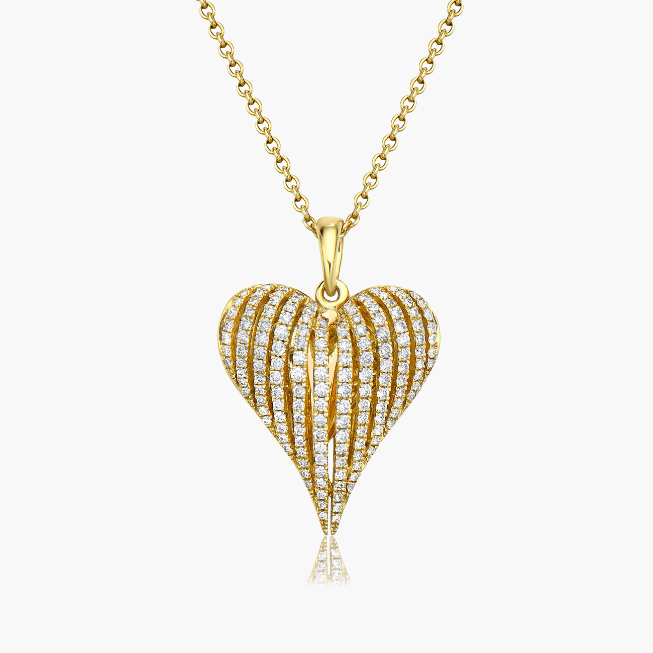Charles Krypell Precious, Angel Heart Necklace 18K Yellow Gold