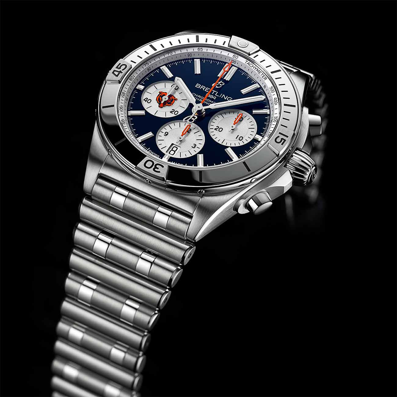Breitling Chronomat B01 NFL Chicago Bears Edition with Rouleaux Steel Bracelet - 42mm