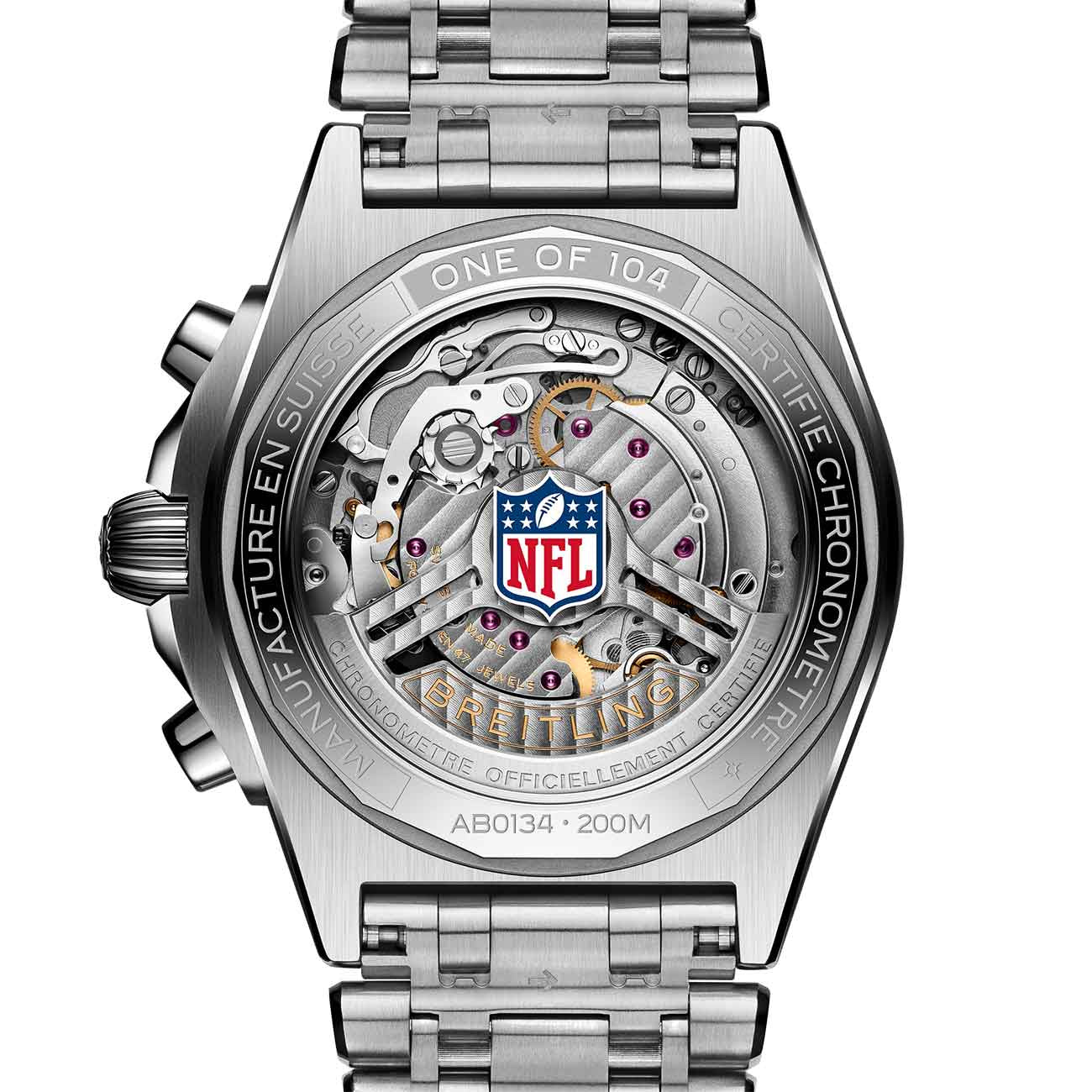Breitling Chronomat B01 NFL Las Vegas Raiders Edition with Rouleaux Steel Bracelet - 42mm