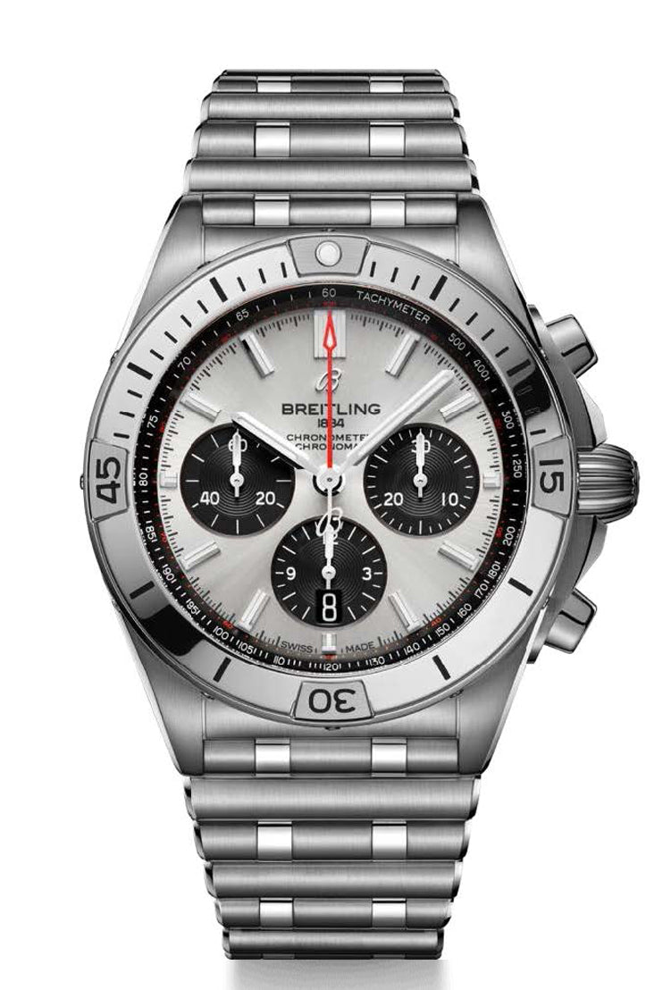 Breitling Chronomat B01 42 Silver Dial — 42mm