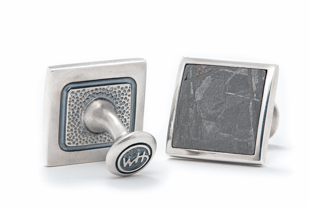 William Henry Meteorite Square Cufflinks