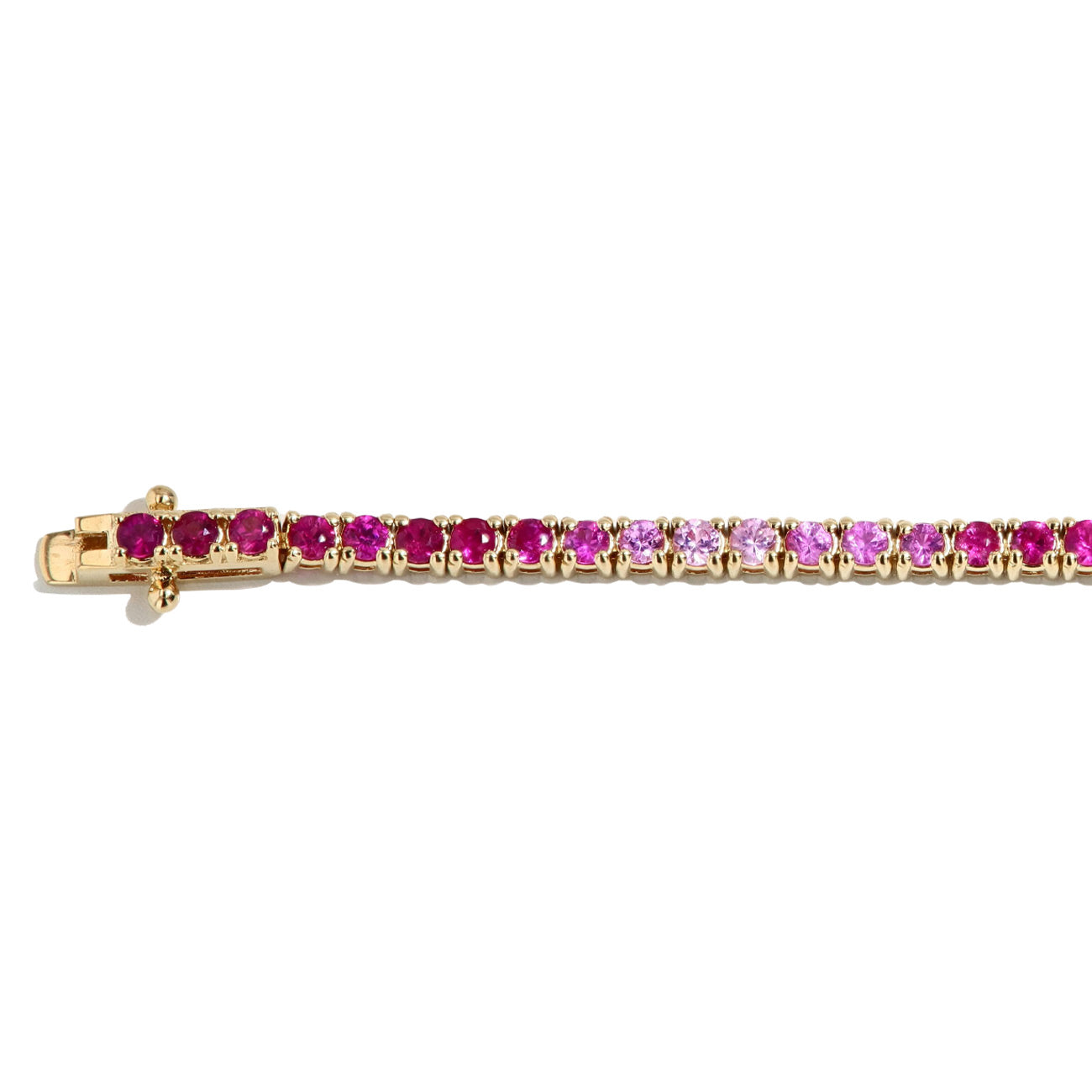 Private Label Pink Sapphire Ombre Tennis Bracelet