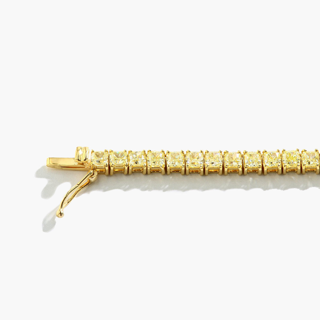 21 Carat Yellow Diamond Cushion Tennis Necklace