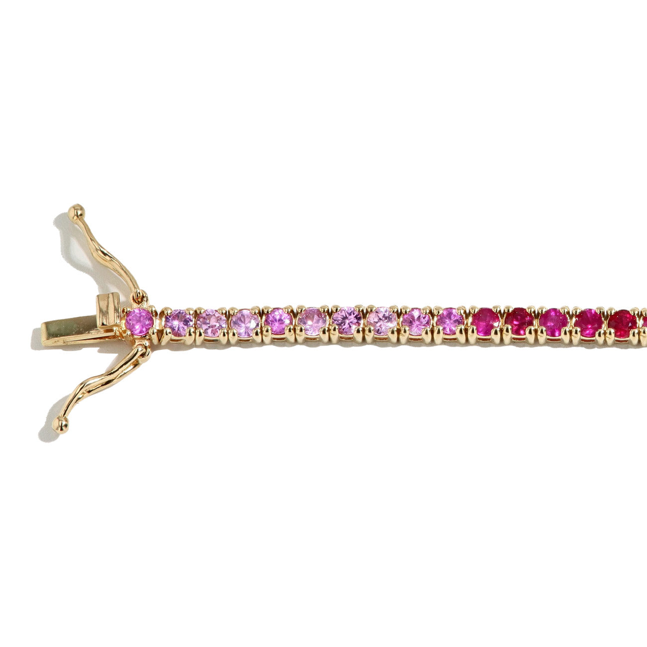 Private Label Pink Sapphire Ombre Tennis Bracelet