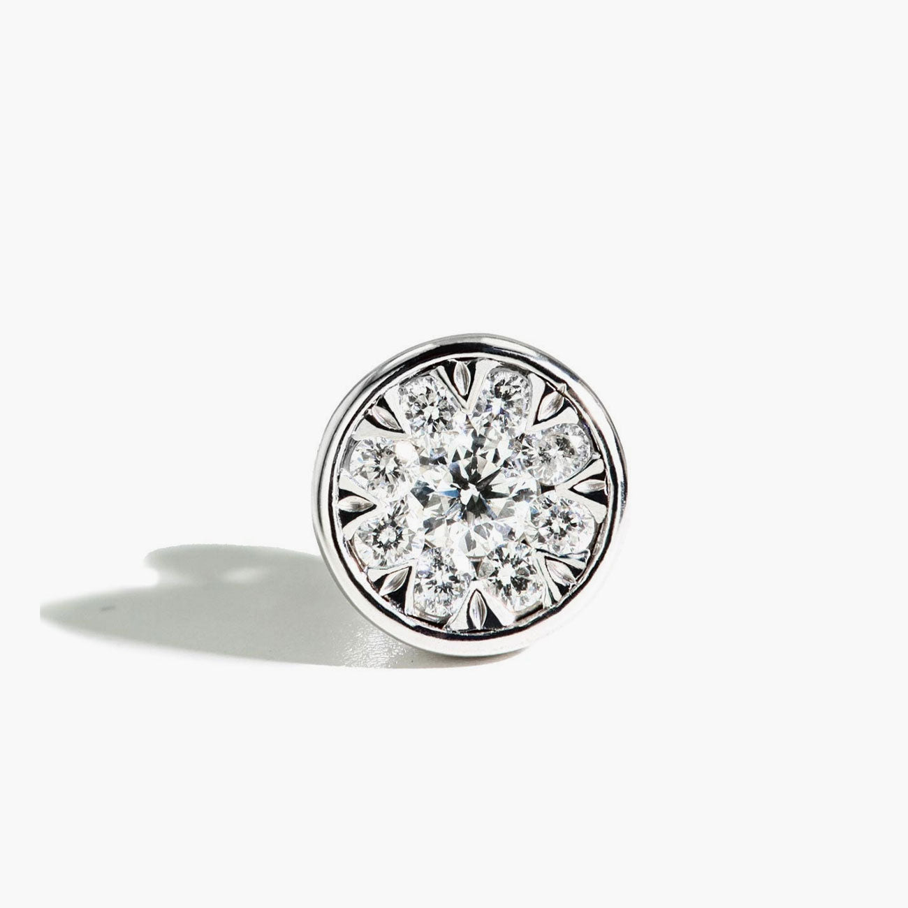 .50ctw Illusion Bezel Set Diamond Studs in 14k White Gold