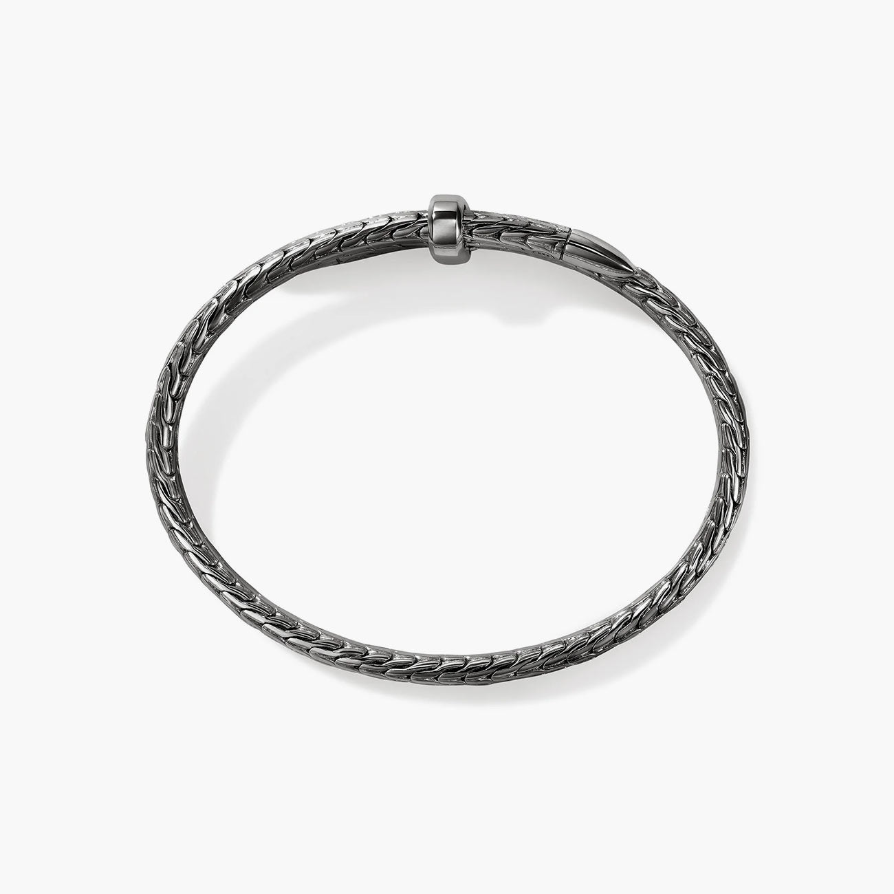 John Hardy Spear Silver Flex Cuff with Black Rhodium