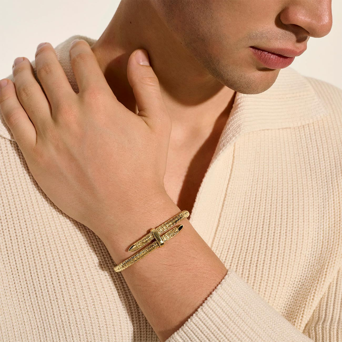 John Hardy Spear Gold Flex Cuff
