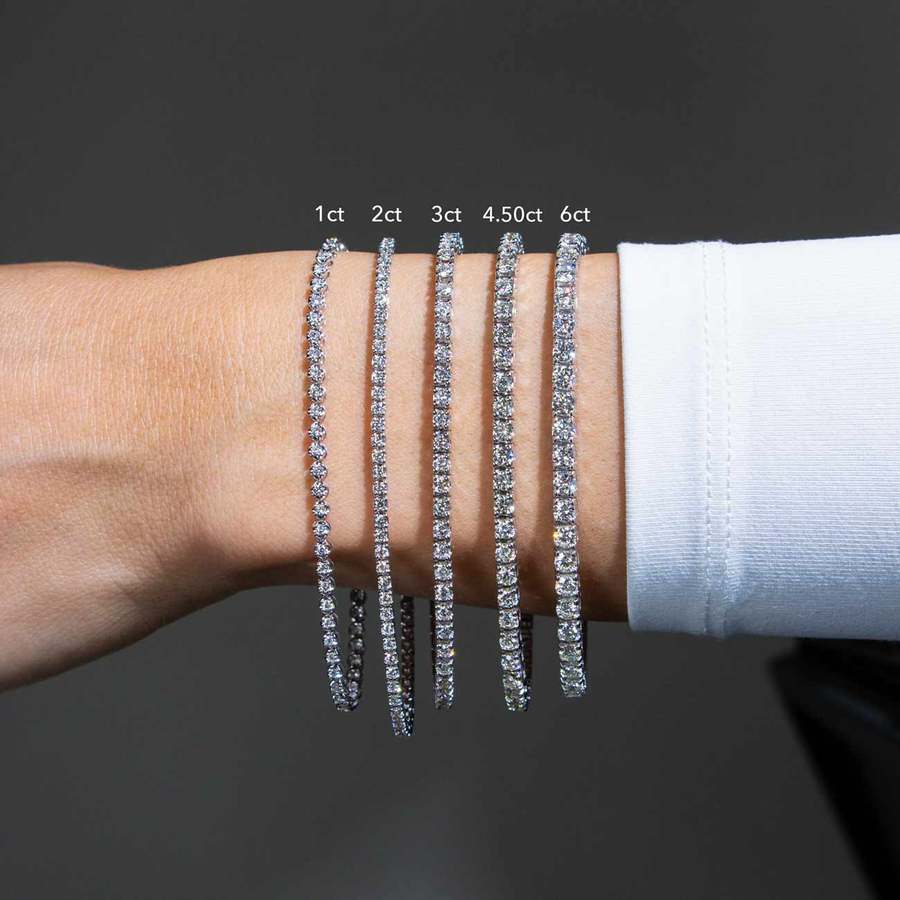 6 Carat Diamond Tennis Bracelet in 14k White Gold