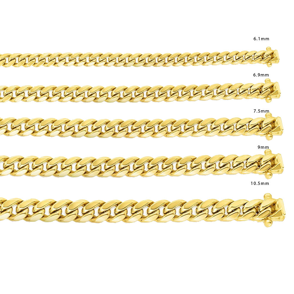 Gold Cuban Link Chain Necklace Semi-Solid - 24 inch