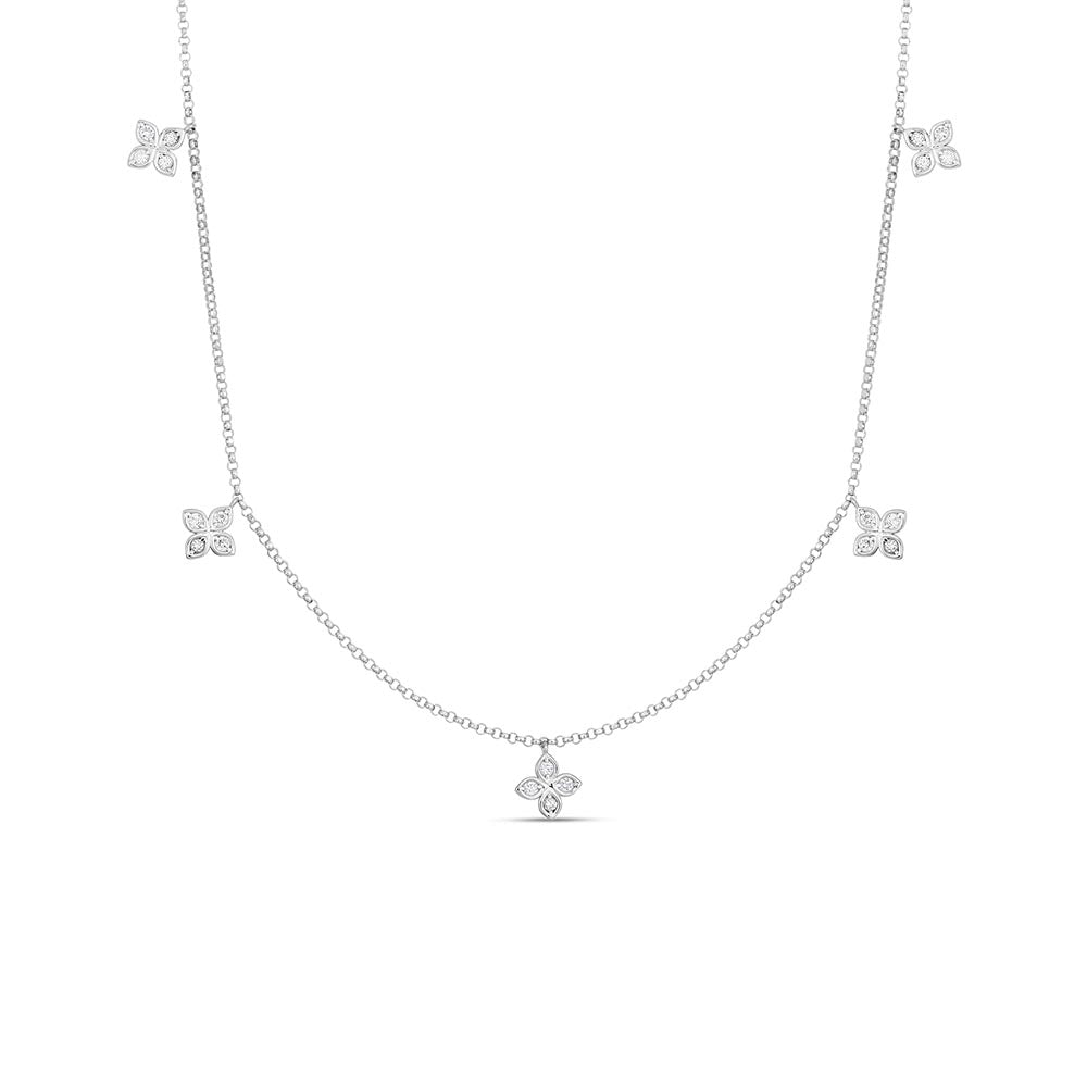 Roberto Coin Flower Station Dangle Necklace