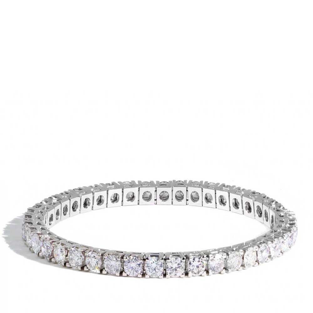 12 Carat Tennis Bracelet with Diamonds in White Gold
