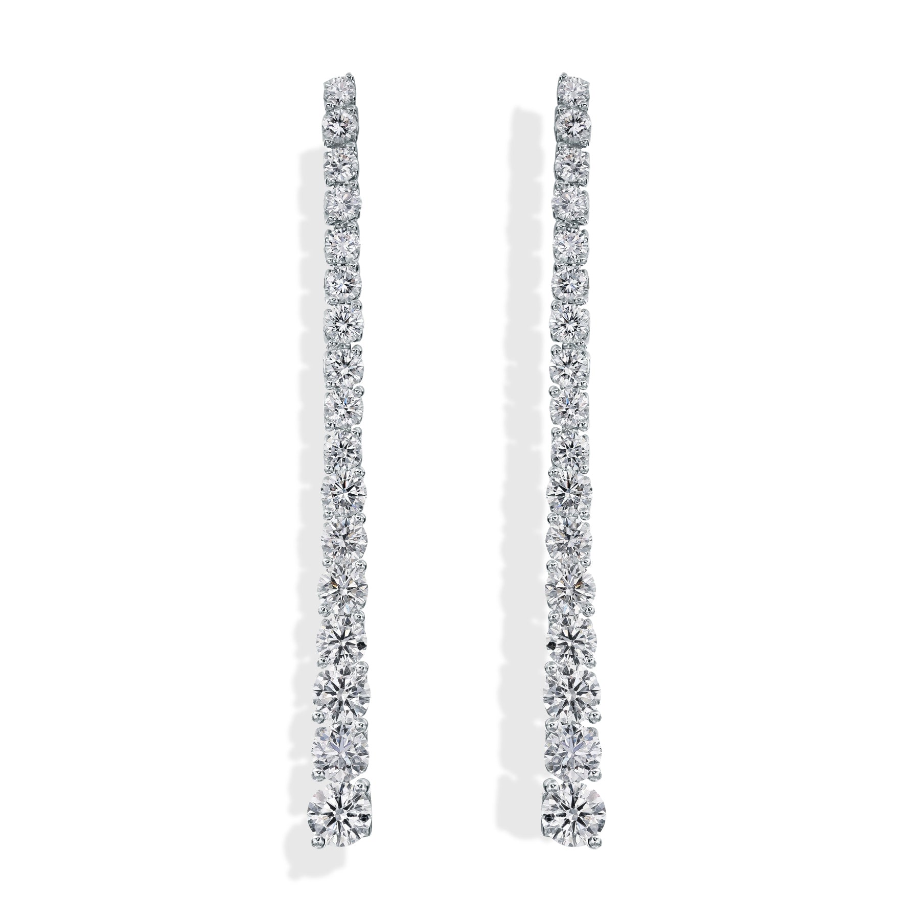 5.30ctw Graduated Diamond Stiletto Earrings
