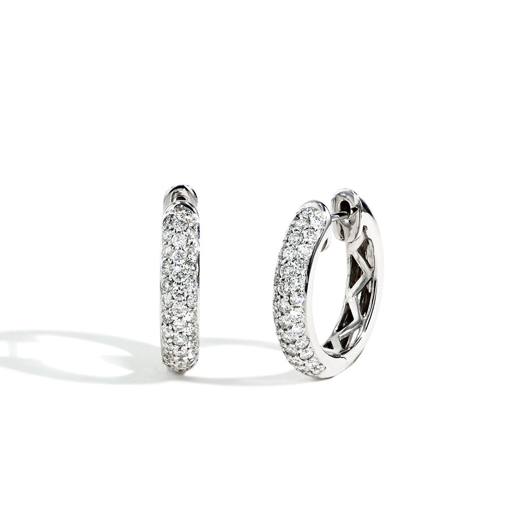 1.00ctw Pavé Diamond Huggie Earrings