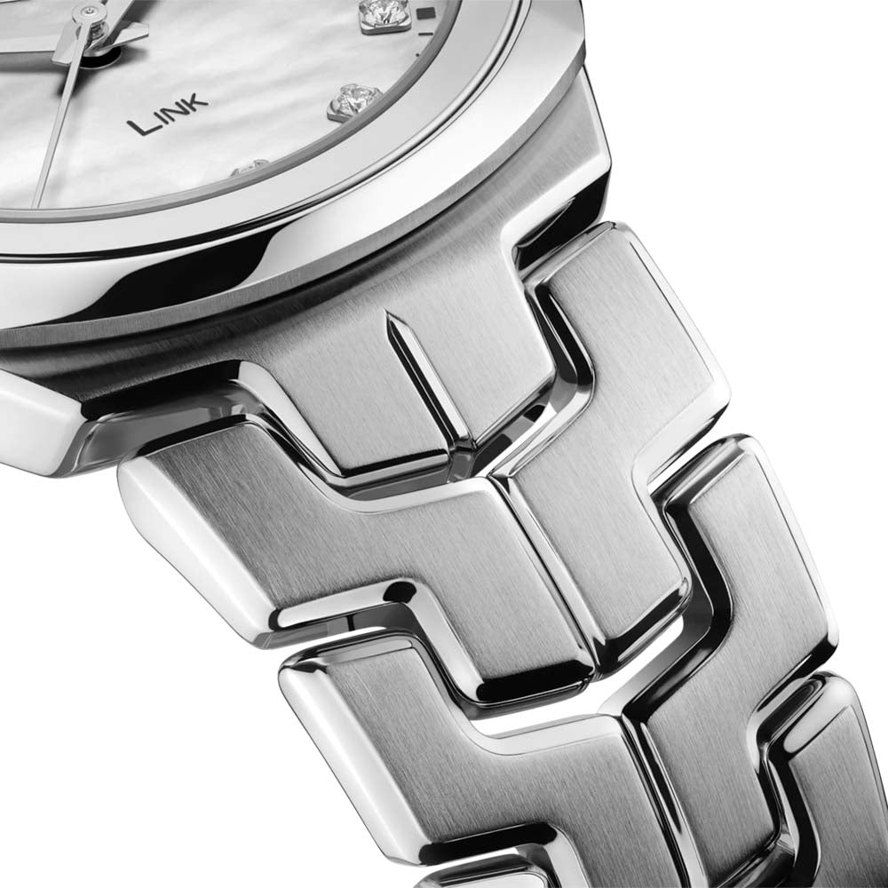 TAG Heuer Link White Mother of Pearl Diamond Dial Watch