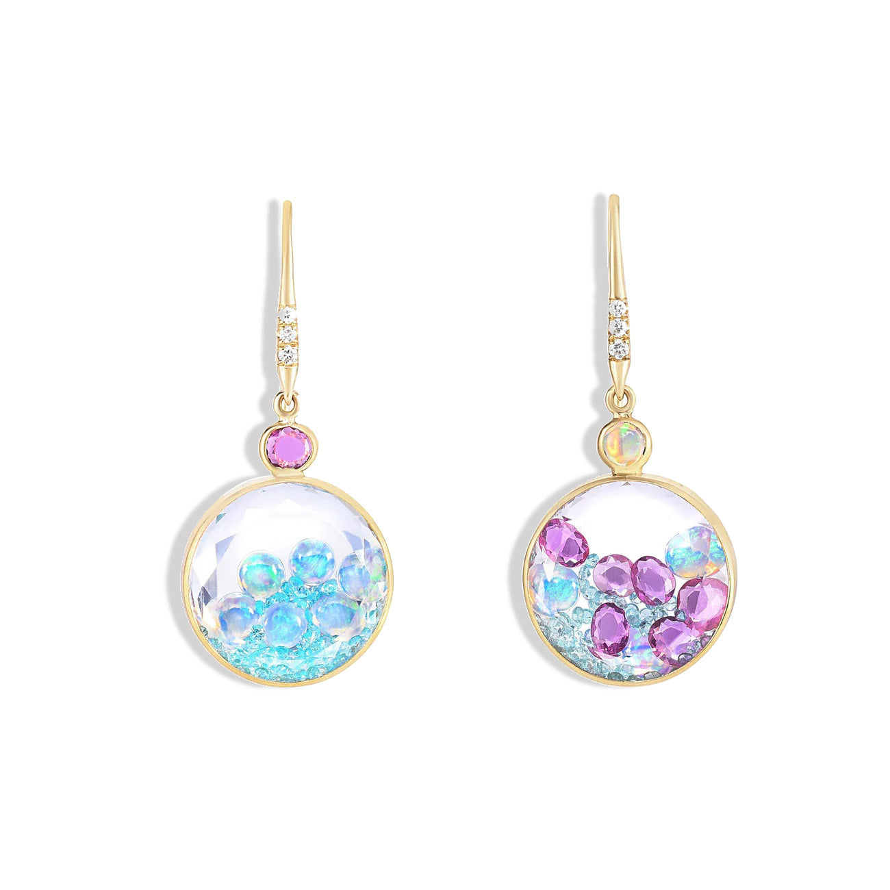 Moritz Glik Opal-top Paraiba Earrings