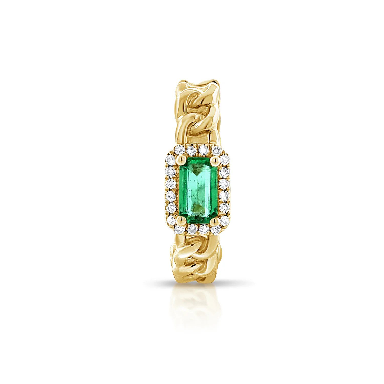 Emerald and Diamond Ear Cuff