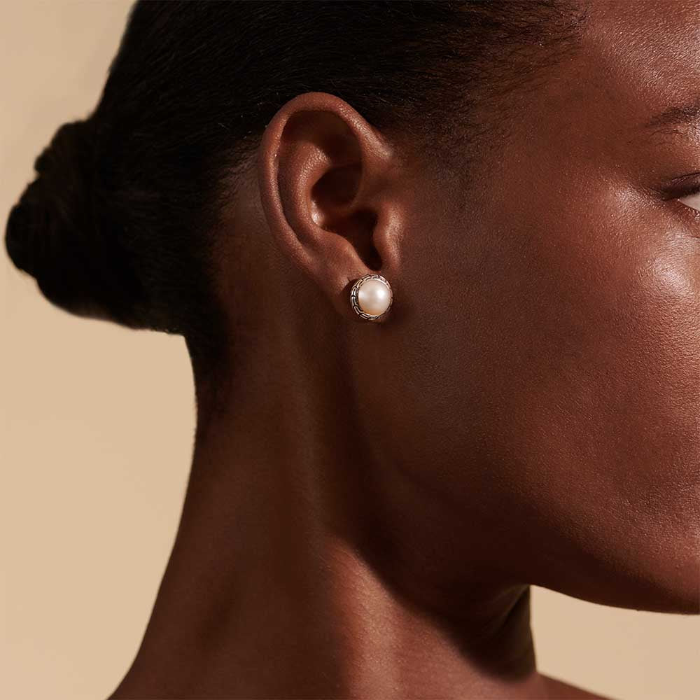 John Hardy Essentials Pearl Studs