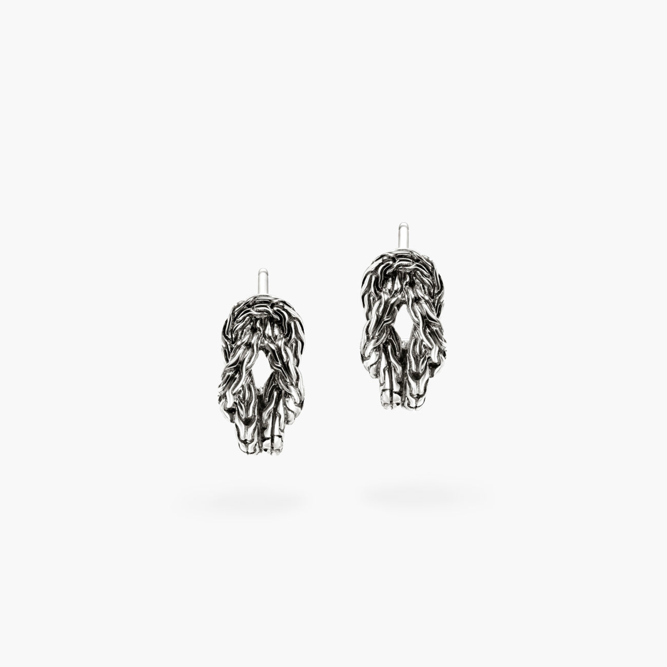 John Hardy Love Knot Silver 9mm Hoop Earrings