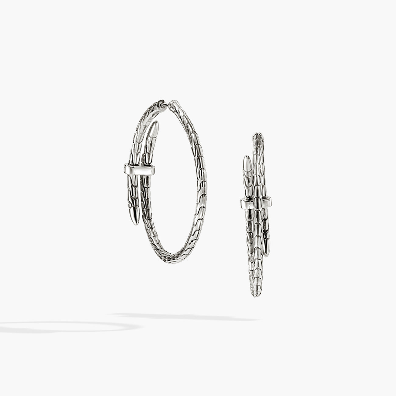 John Hardy Spear Diamond Pave Hoops