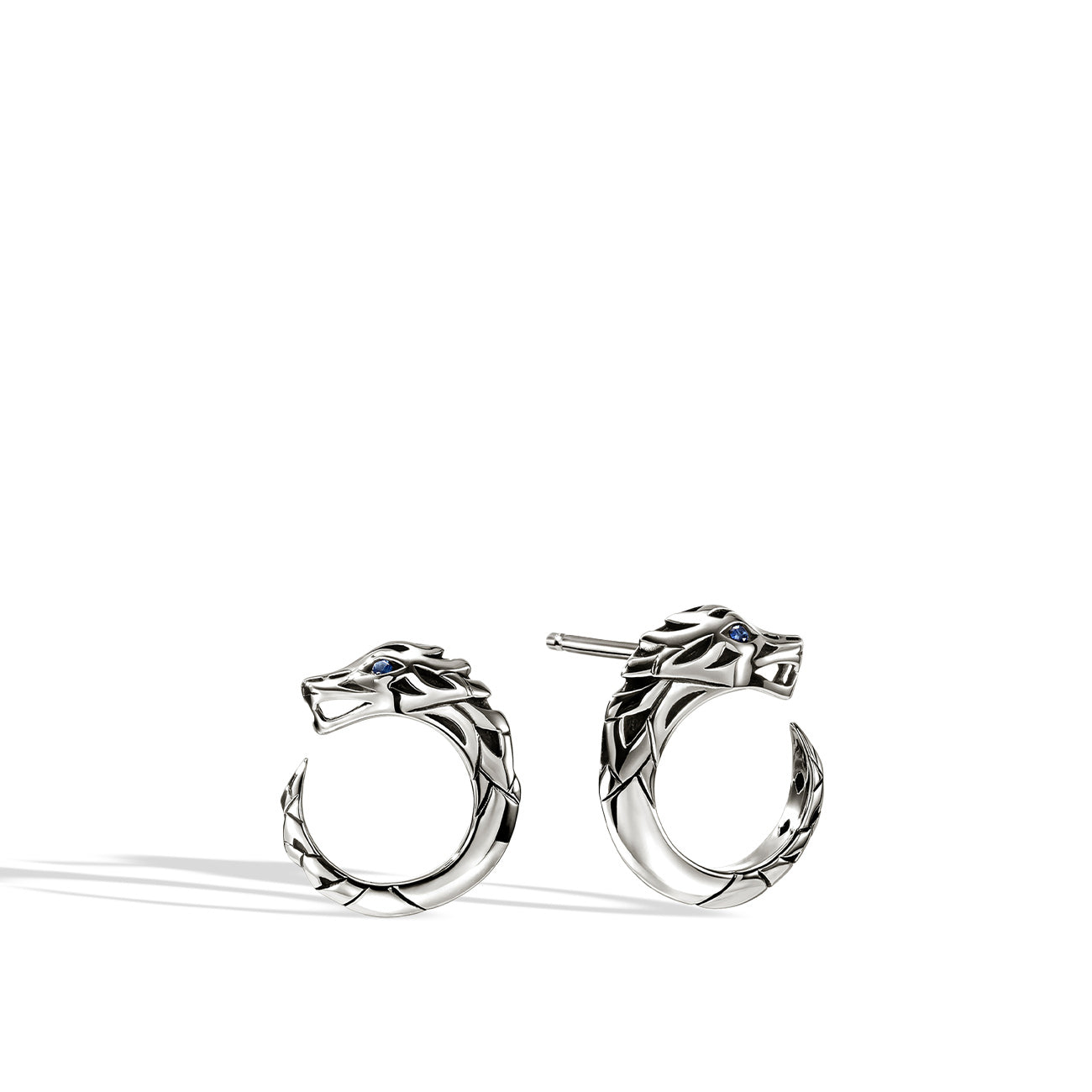 John Hardy Naga Dragon Sapphire Circle Earrings