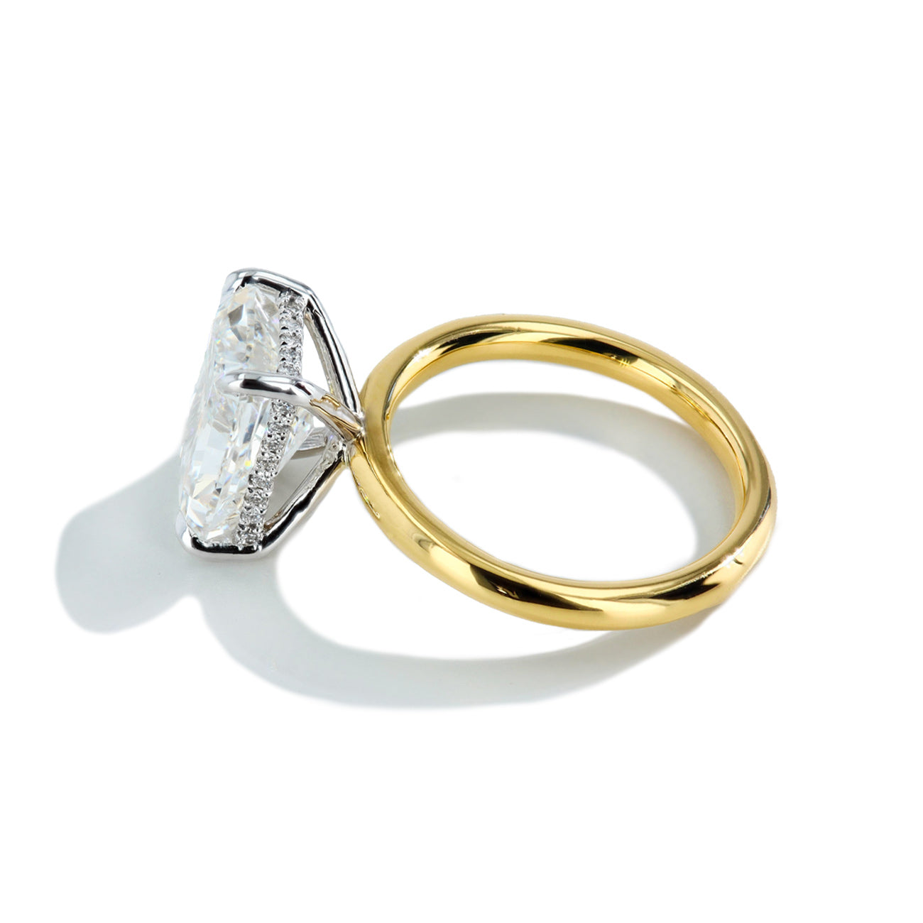 4 Carat Single Source™ Radiant Diamond Two-Tone Engagement Ring