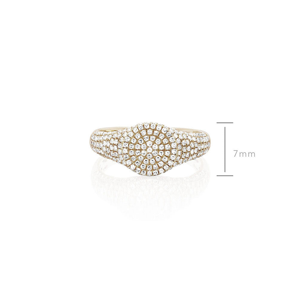 EF Collection Diamond Signet Pinky Ring