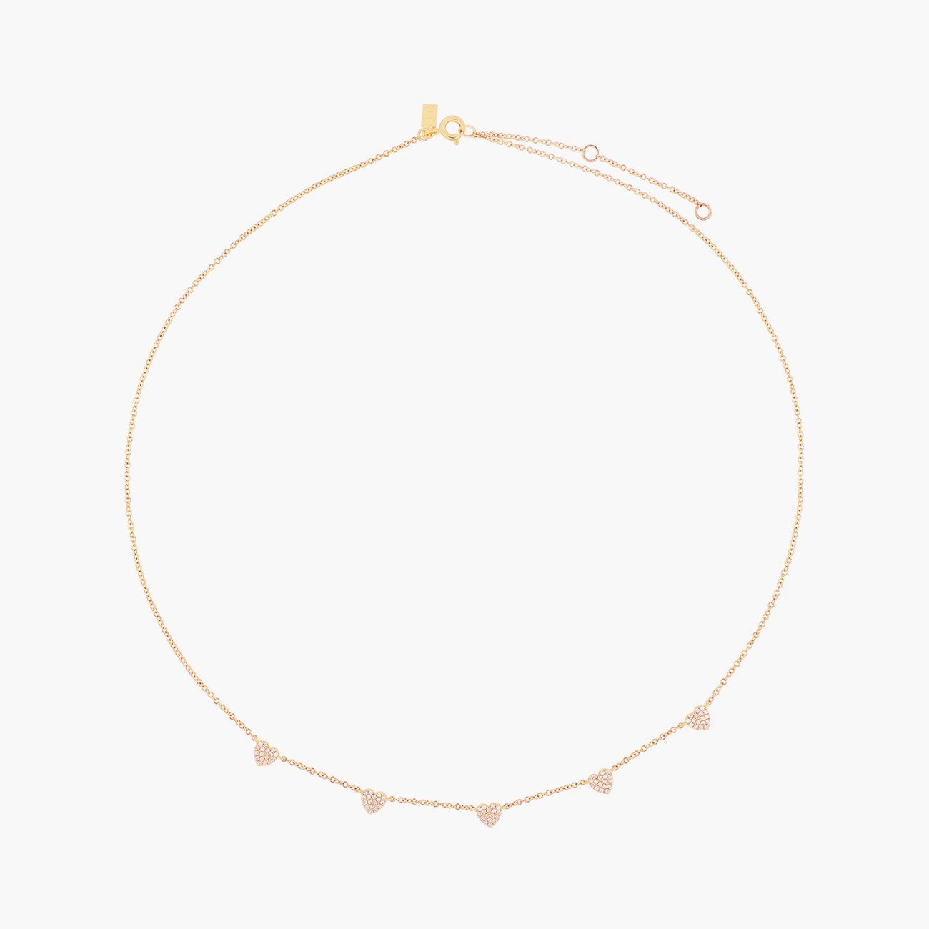 EF Collection Diamond Heart Station Necklace