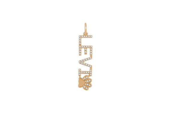 EF Collection Diamond Pet Name Charm Necklace