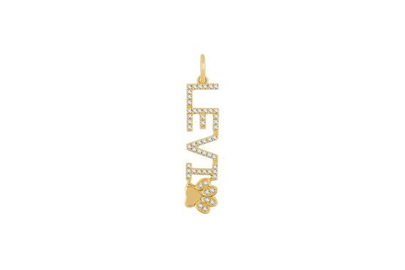 EF Collection Diamond Pet Name Charm Necklace